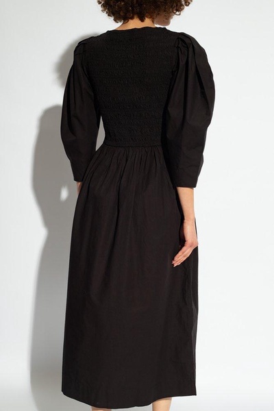 Ganni Dress With Puff Sleeves