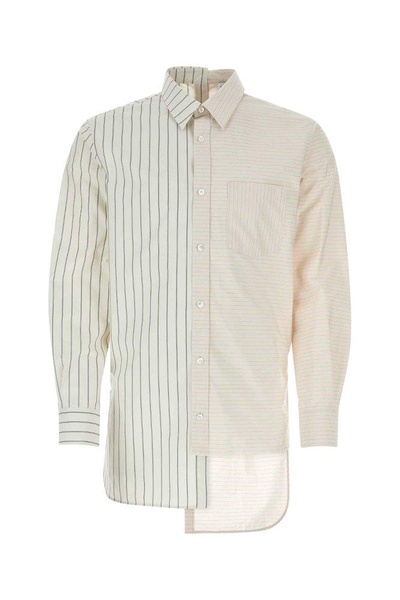 Lanvin Mix-Stripe Printed Poplin Shirt