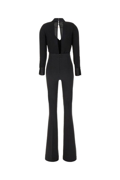 Elisabetta Franchi V-Neck Logo Chain Jumpsuit