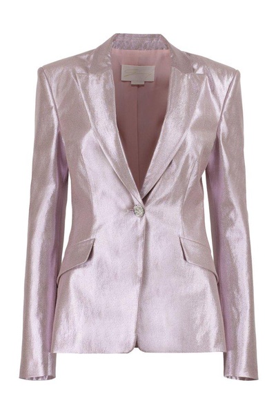 Genny Metallic Effect Long-Sleeved Blazer