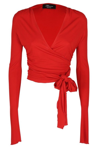 Blumarine Wrap Tie-Detailed Top