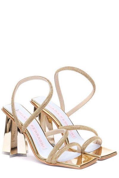 Chiara Ferragni Embellished Square Toe Sandals