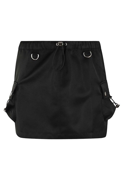 Coperni Straight Hem Drawstring Cargo Mini Skirt