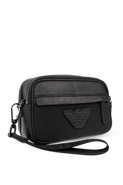 Emporio Armani Logo-Patch Zipped Wash Bag