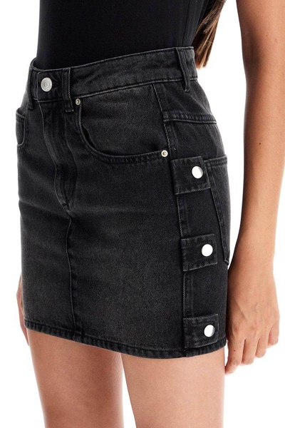 Isabel Marant Étoile Stessy Logo-Patch Denim Skirt