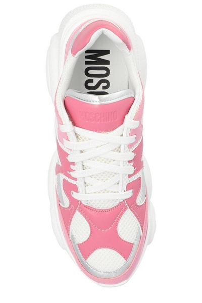 Moschino Panelled Lace-Up Sneakers