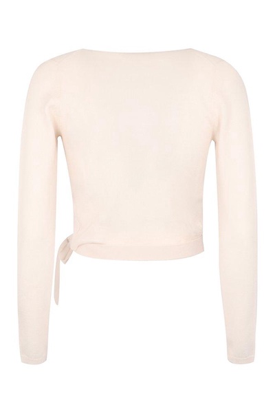 Zimmermann Ribbed Wrap Crop Top