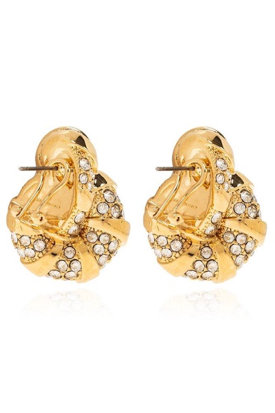 Lanvin Embellished Knot Detailed Earrings