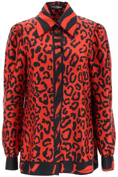 Dolce & Gabbana Leopard-Printed Buttoned Shirt