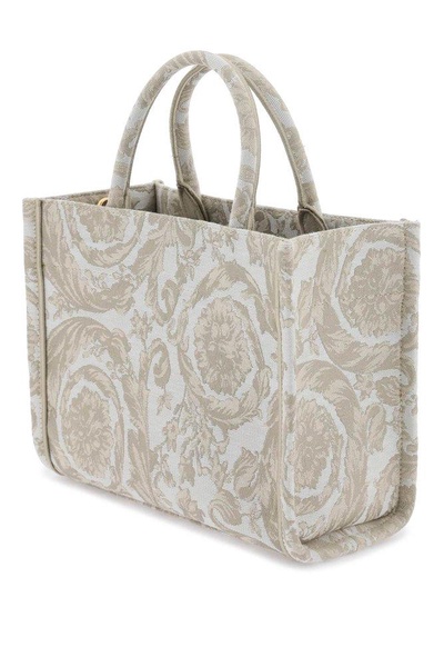 Versace All-Over Floral Motif Top Handle Bag