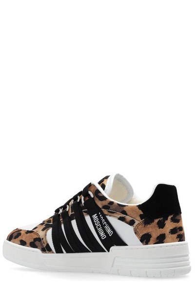 Moschino Leopard Print Low-Top Sneakers