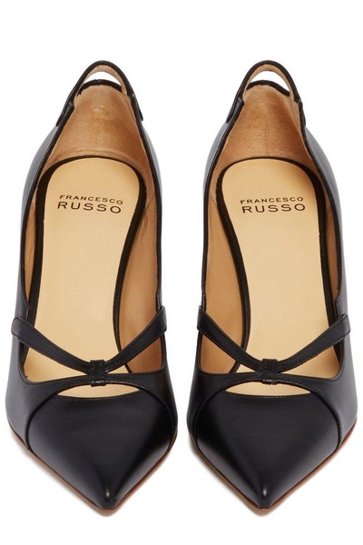 Francesco Russo Cut-Out Detailed Pointed-Toe Pumps