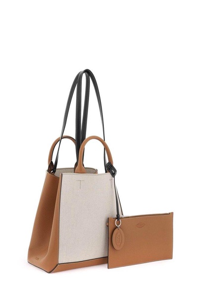 Canvas & Leather Small Tote Bag