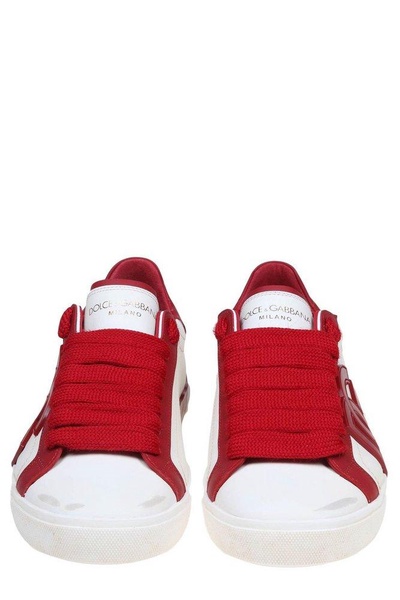 Dolce & Gabbana Portofino Logo Patch Sneakers