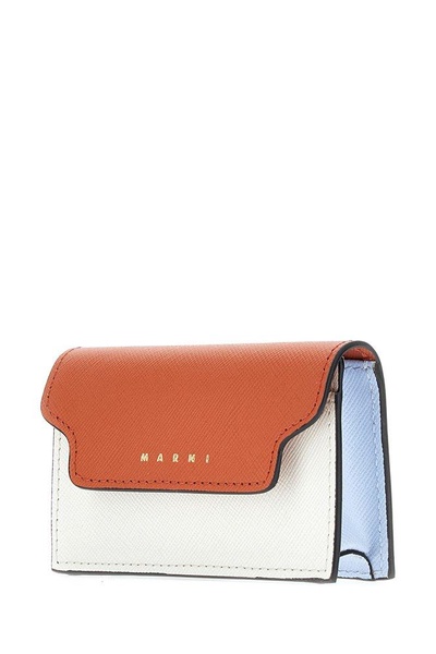 Marni Logo Print Two-Tone Coin Purse