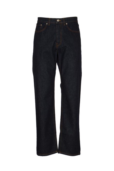 Dries Van Noten Logo Patch Straight Leg Jeans