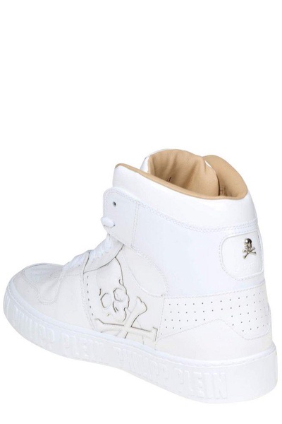 Philipp Plein Skull Print High-Top Sneakers