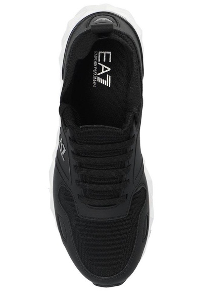 Ea7 Emporio Armani Logo Embossed Lace-Up Sneakers