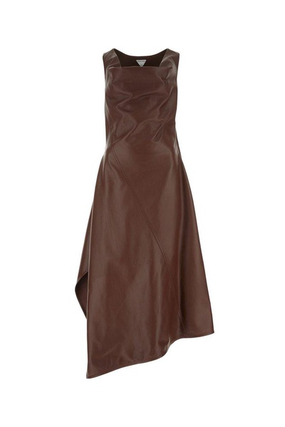 Bottega Veneta Asymmetric Sleeveless Midi Dress