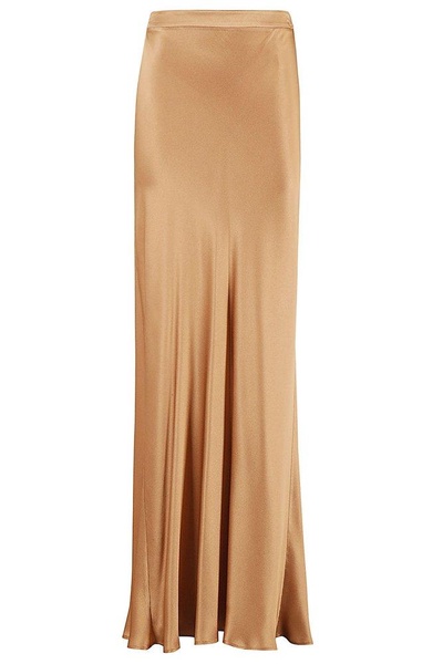 Antonelli Pleat-Detailed Peplum Hem Maxi Skirt