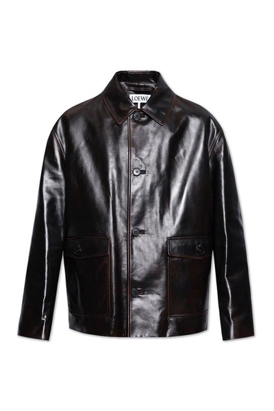 Loewe Button Fastened Leather Jacket