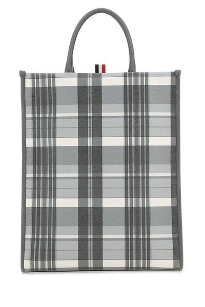 Thom Browne Man Printed Leather Shopping Bag