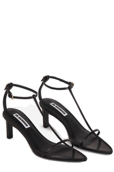 Jil Sander T-Bar Ankle Strapped Sandals