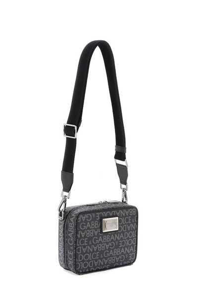 Dolce & Gabbana Logo Printed Zipped Shoulder Bag