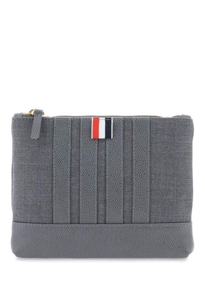 Thom Browne 4-Bar Zipped Wash Bag