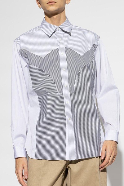 Maison Margiela Panelled Striped Button-Up Shirt