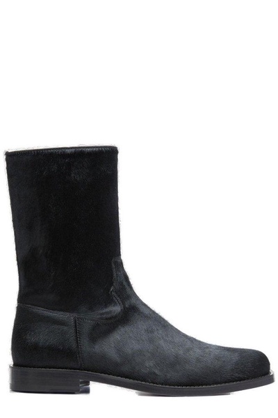 Dries Van Noten Round Toe Ankle Boots