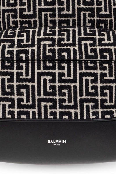 Balmain Monogram Jacquard Zipped Backpack