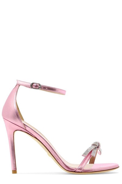 Stuart Weitzman Nudist Bow Heeled Sandals