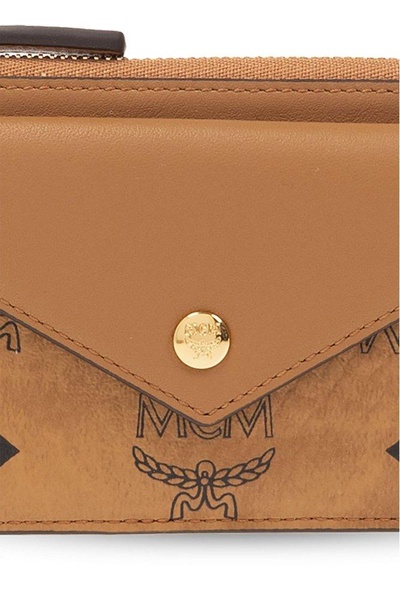 MCM Aren Logo Printed Zipped Key Case