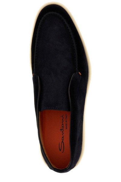 Santoni Desert Round-Toe Slip-On Boots