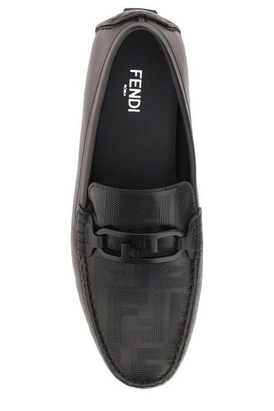 Fendi Logo Detailed Slip-On Loafers