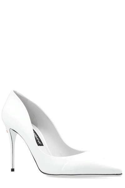 Dolce & Gabbana Logo Plaque Pointed-Toe Pumps