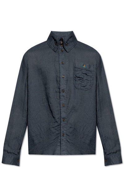 Vivienne Westwood Orb Embroidered Buttoned Shirt