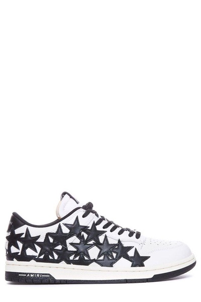 Amiri Skel Round-Toe Lace-Up Sneakers