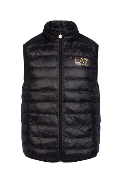 Ea7 Emporio Armani Logo Printed Zipped Gilet