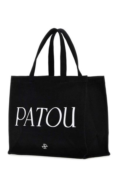 Patou Logo-Printed Top Handle Bag