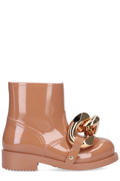 JW Anderson Chain-Embellished Pull-On Ankle Boots