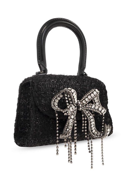 Self-Portrait Bow Embellished Micro Shoulder Bag