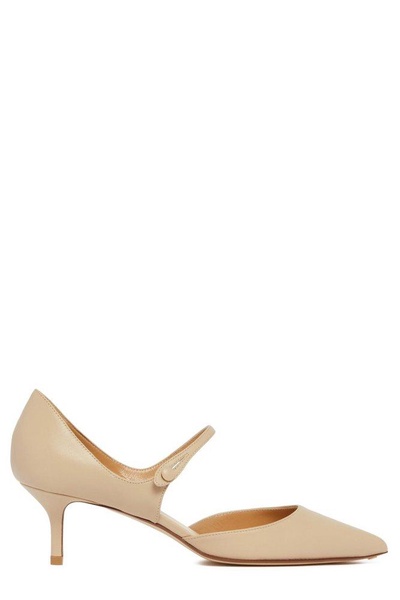 Francesco Russo Pointed-Toe Mary Jane Pumps