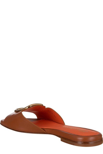 Santoni Buckle Detailed Slip-On Sandals