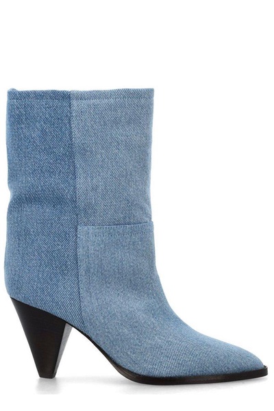 Isabel Marant Pointed Toe Seam Detailed Ankle Boots