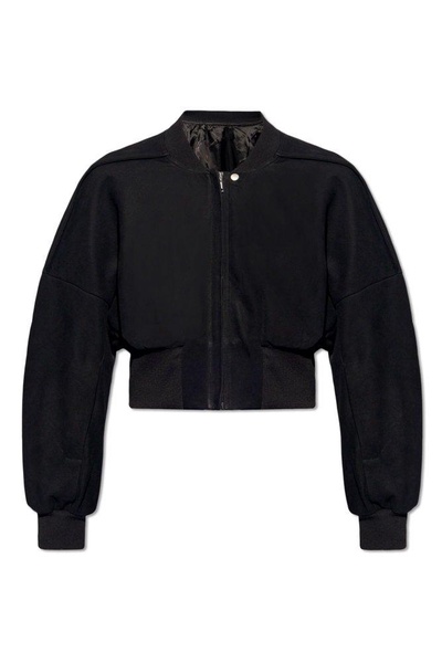 Rick Owens Flight Leather Cropped Bomber Jacket