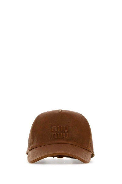 Miu Miu Logo-Debossed Curved Peak Baseball Cap