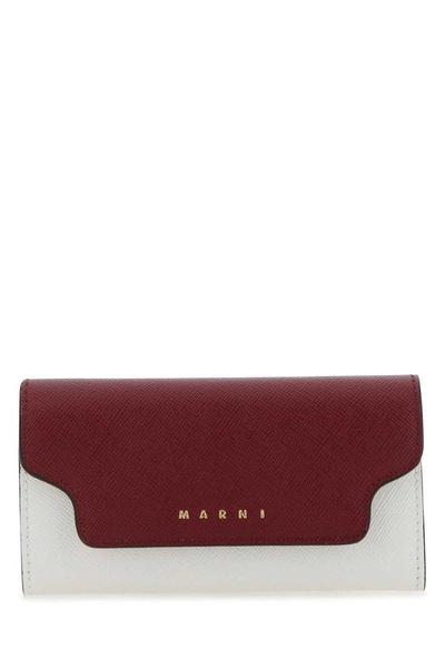 Marni Logo Print Colour-Block Keyholder Wallet