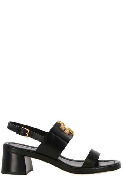 Tory Burch Eleanor Logo Plaque Heeled Sandals